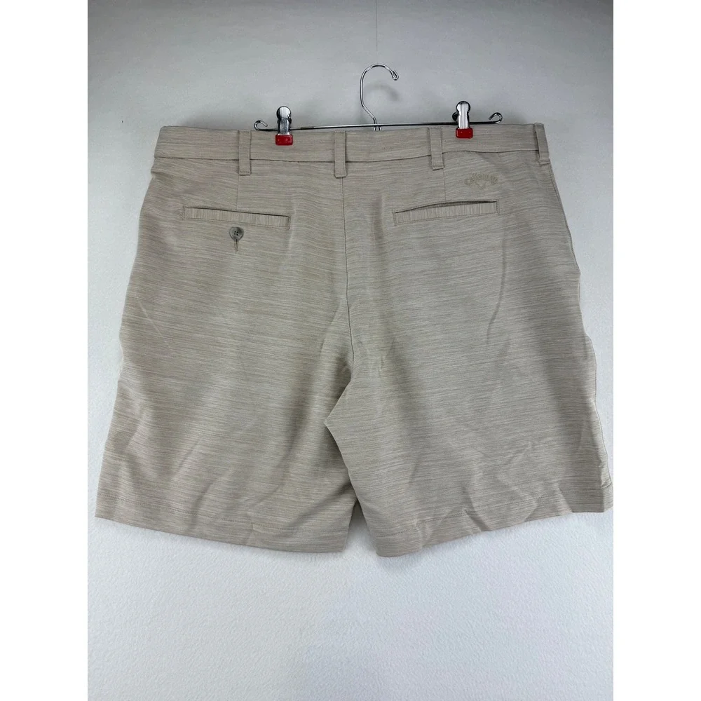 Callaway Golf Shorts Mens 40‎ Tan Heathered Performance Stretch Flat Front